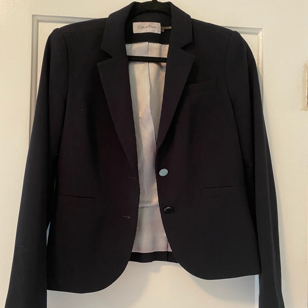 Navy Blue Skirt Suit (Jacket & Skirt)